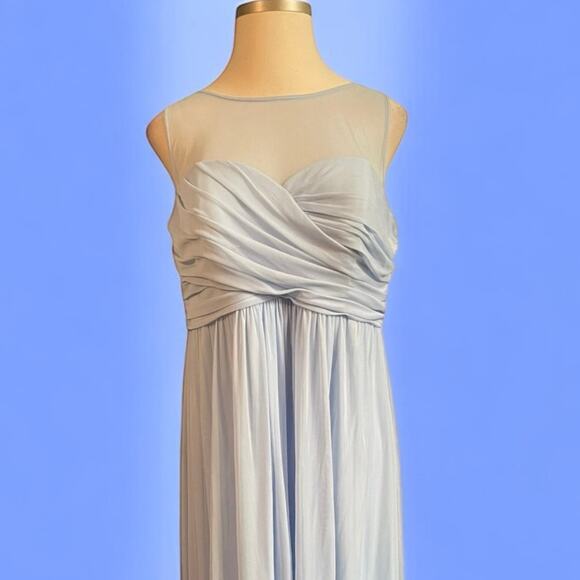 David's Bridal  Evening Long Gown I Powder Blue I Size 20 - Picture 1 of 7